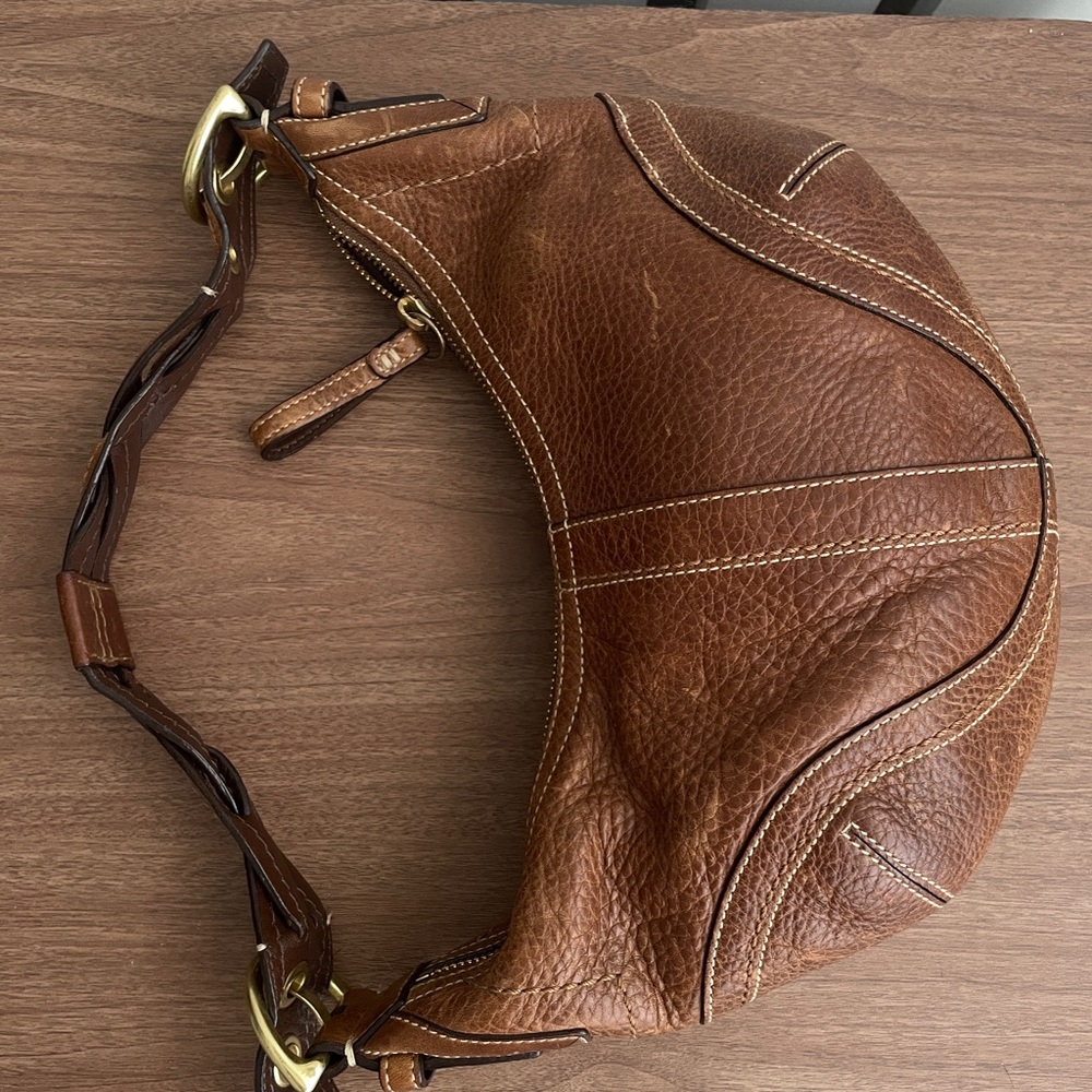 Vintage Coach Soho pebbled leather Brown Hobo Bag